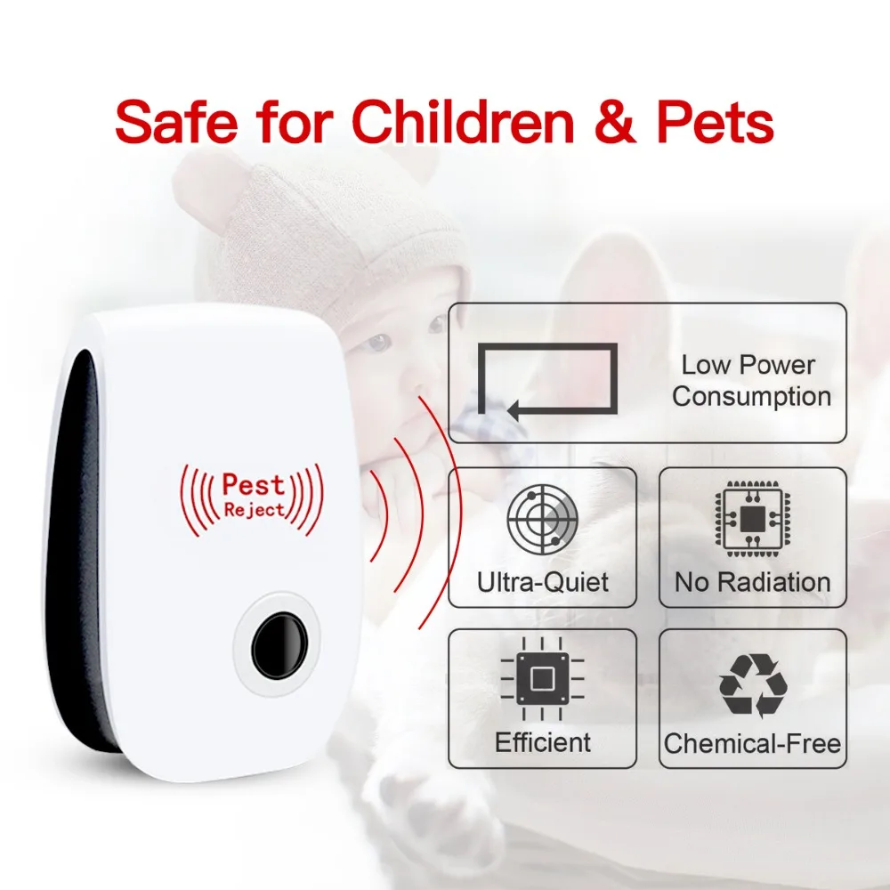 

Pest Control Ultrasonic Pest Repeller Mosquito Killer Electronic Anti Rodent Insect Repellent Mole Mouse Cockroach Mice Dropship