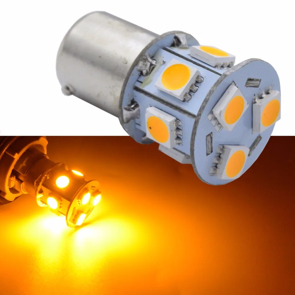 1156 BAU15S PY21W 4/10 шт. 150 градусов 9 5050 SMD 1056 оранжевый/янтарный светодиодный