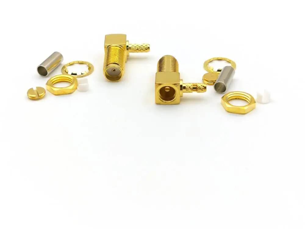 Обжимный Разъем RF SMA Jack Female 10 шт. коннектор для кабеля LMR100 RG316 RG174|connectors for cables|connector