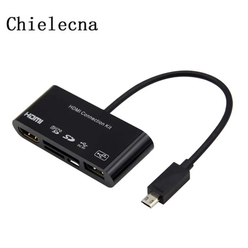 Чиелекна 11Pin микро USB телефон поделиться к ТВ HDMI HDTV кард ридер кабель адаптер для