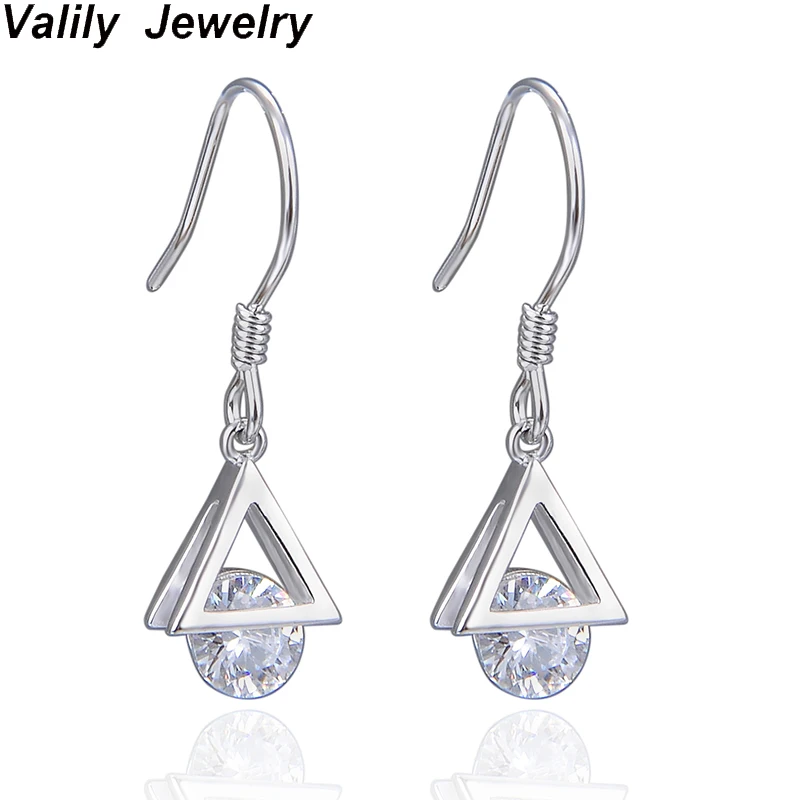 Valily женские серьги из стерлингового серебра 925 пробы треугольные капли с рыбным