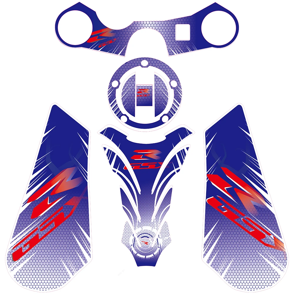 Мотоциклетный GSXR 650 750 3D газовый колпачок Тяговый бак наколенник топливная