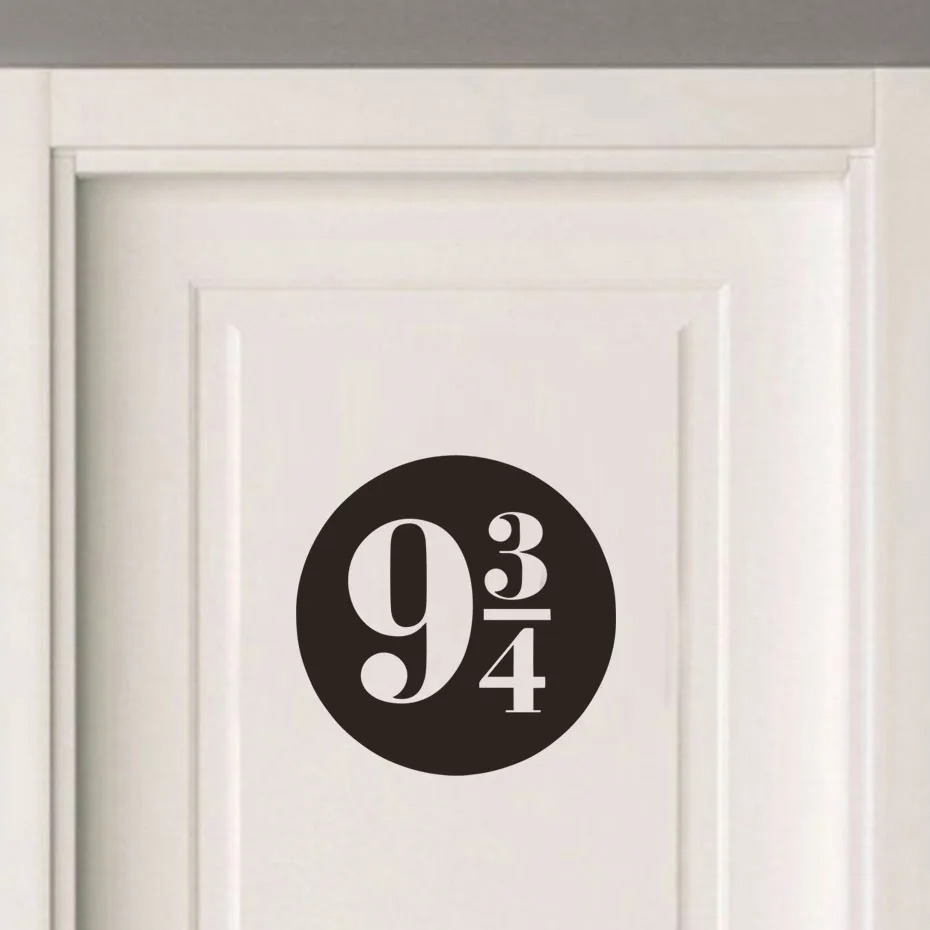 Harry Potter Platform 9 and 3 Quarters Door Stickers for Kids Room Wall Decals Removable Self Adhesive Wallpaper Home Decor | Дом и сад