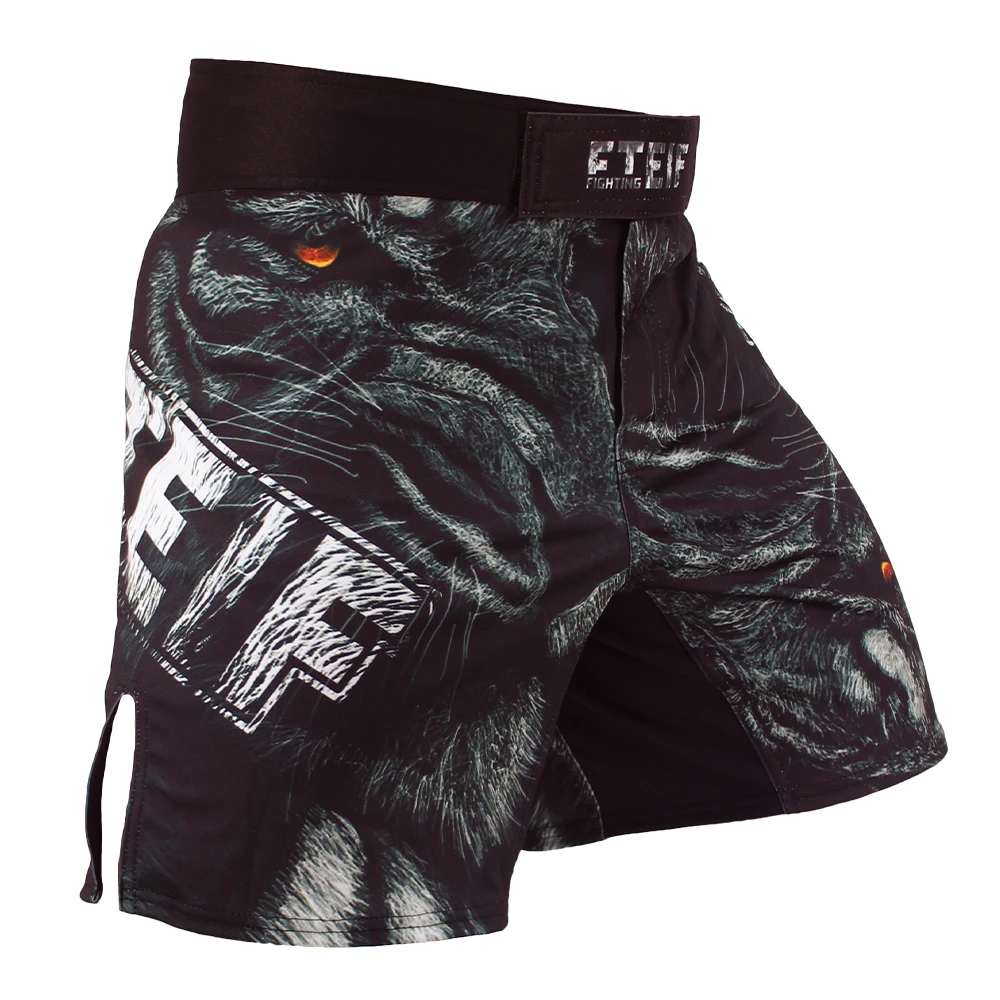 

FTEIF MMA Boxing Fitness Tiger head Sports Tiger Muay Thai Fight mma Shorts Thai Boxing Pants mma fight shorts sanda kickboxing