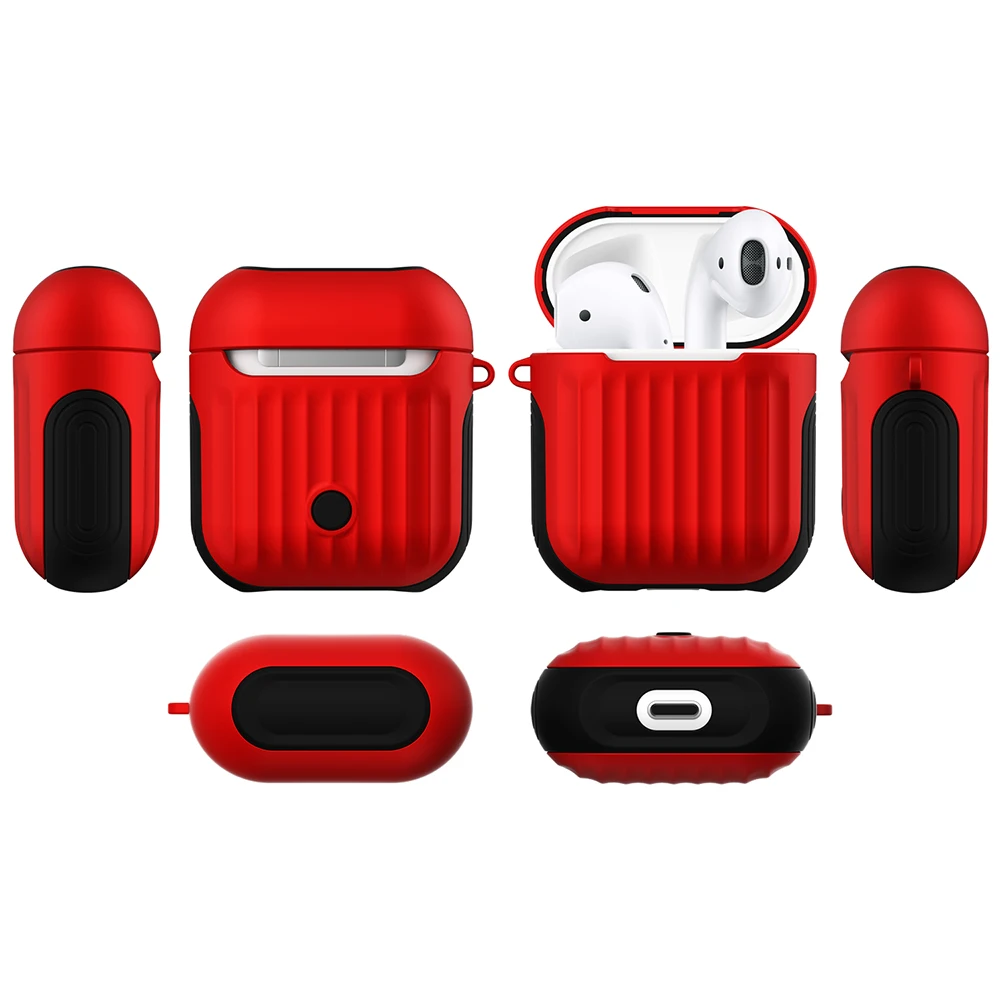 Earphone Case For Apple AirPods Shockproof Cover Wireless Bluetooth Headphone Protector Trunk Pattern Air Pods Pouch | Электроника