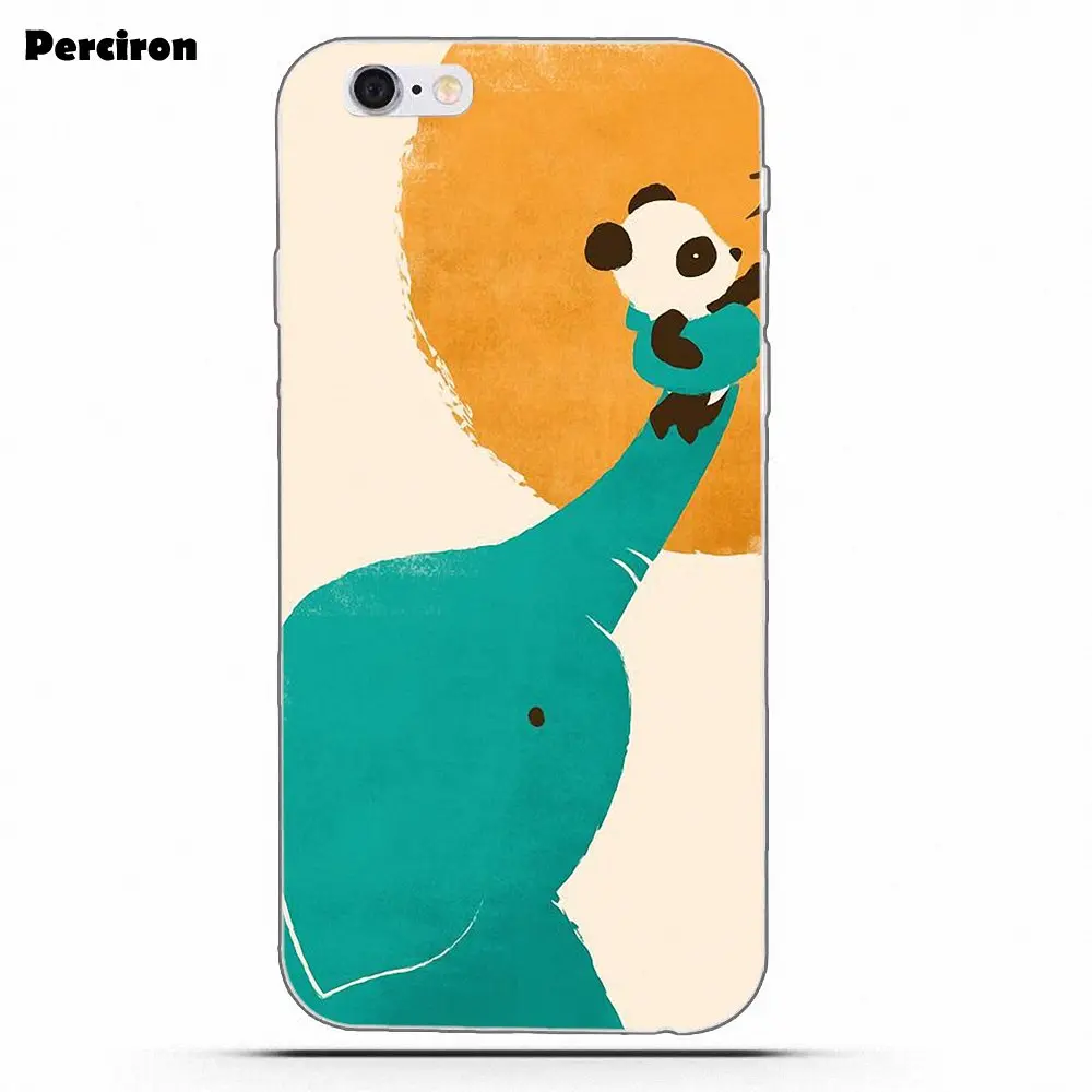 Чехол Perciron Panda Bff из мягкого ТПУ с капом чехол для iPhone 4 4S 5 5C SE 6 6 S 7 8 Plus X Galaxy S5 S6 S7 S8 большое ядро II Prime Alpha - Цвет: as picture