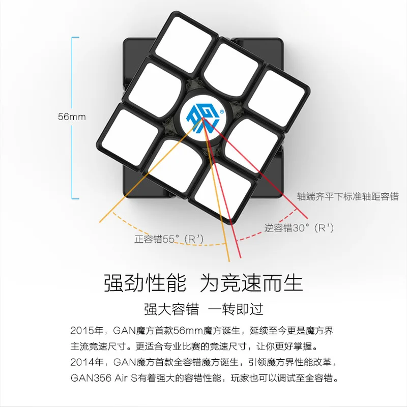 Магнитный магический куб GAN 356 AIR SM 3x3x3 магнитный скоростной Профессиональный пазл