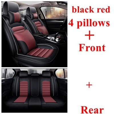 Сиденья для Citroen C4 C5 C2 C3 C6 DS4 triumph Chevrolet Cruze Captiva aveo Защитные чехлы для сидений, сшитые специально для Opel astra j astra h astra g Insignia astra - Название цвета: black red luxury