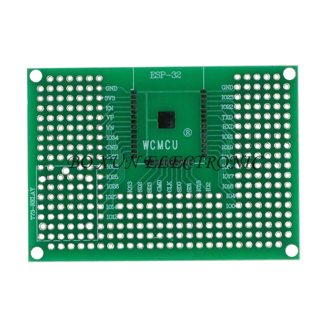 5x7 см двухсторонний прототип печатной платы Макет Protoshield для Arduino реле ESP8266 wifi ESP-12F
