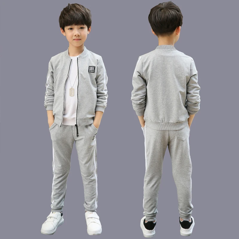 2021 Spring New Children's Clothing Set Boys Fall Casual Clothes Suit Male Kids Patches Spliced Sportswear 2 Pcs Tracksuit X78 |