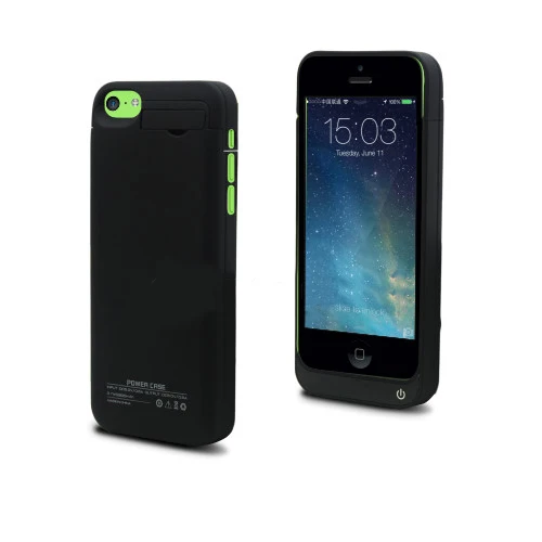 black 2200mAh Idealforce 4200/2200 мАч Внешний аккумулятор, запасное зарядное устройство, чехол, внешний аккумулятор для iPhone 5 5S 5c SE со стеклянным usb-кабелем - Цвет: black 2200mAh