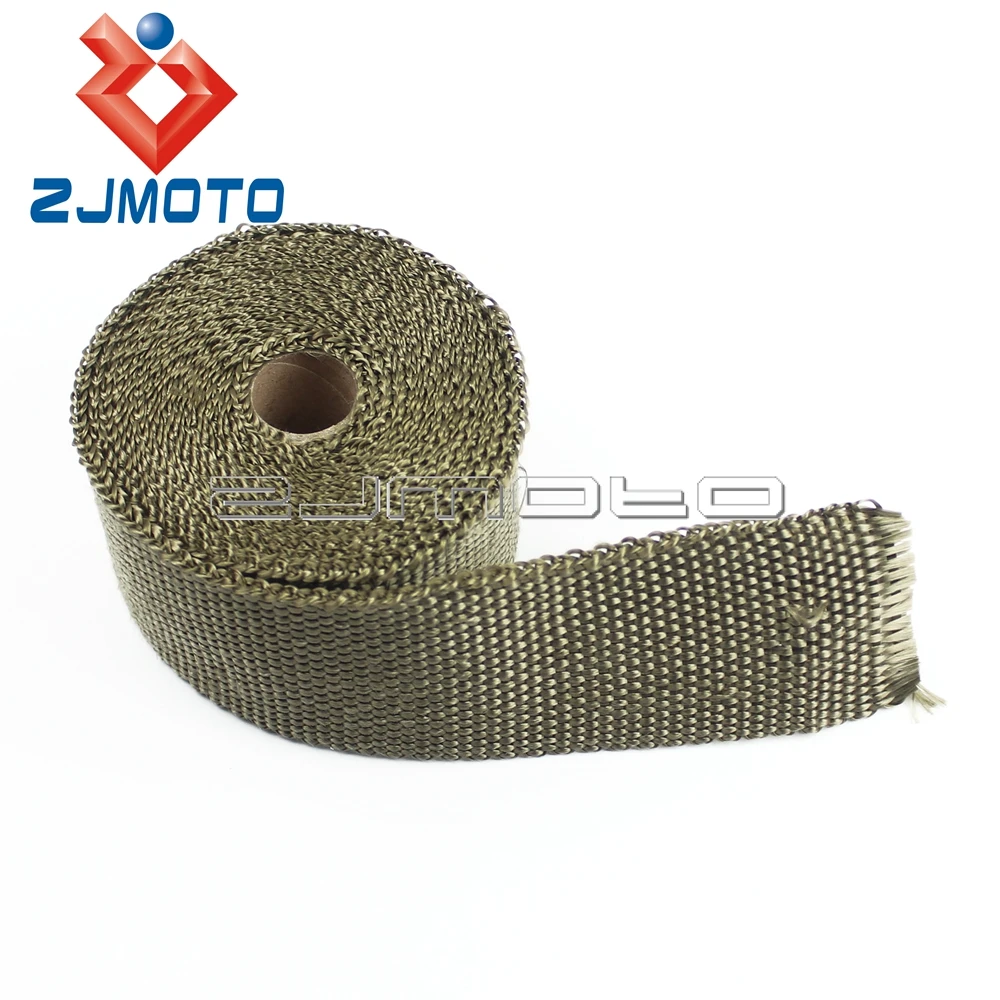 Титановые глушители выхлопной трубы мотоцикла насадка тепловая обертка 2 дюйма x