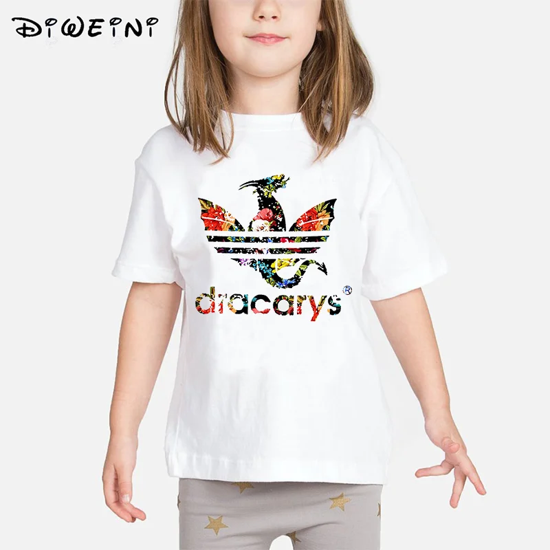 Dracarys/футболка для маленьких девочек коллекция 2019 года детская одежда Игра
