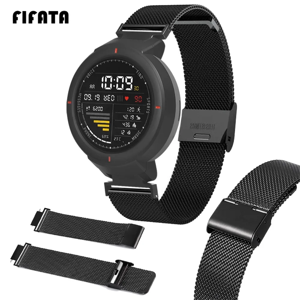 Металлический ремешок из нержавеющей стали для часов Xiaomi Huami Amazfit Verge сменный