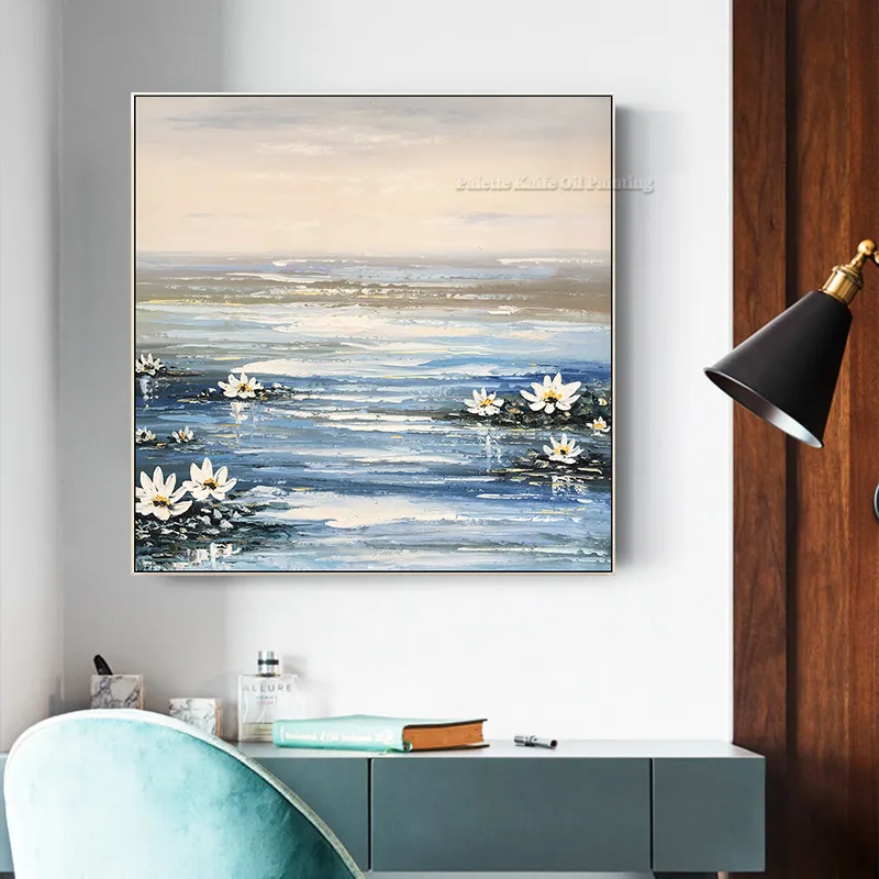 

Hand Painted Flowers Oil Painting Canvas Wall Art Pictures For Living Room Home Decor