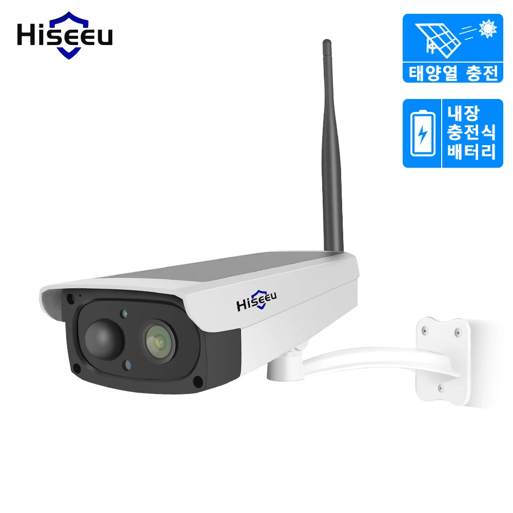 Hiseeu WiFi IP камера солнечная панель перезаряжаемая батарея 1080P Full HD наружная