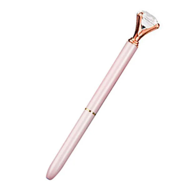 light pink 10 шт Персонализированные Свадебные сувениры металлический флеш-накопитель со стразами Выгравированный Кристалл шариковая ручка рекламный подарок - Цвет: light pink