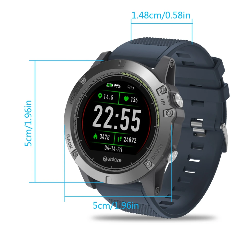 leegoal VIBE 3 HR Bluetooth Sports Waterprof Smart Watch 1.22'' Call Message Reminder Heart Rate Monitor Blood Pressure Function |