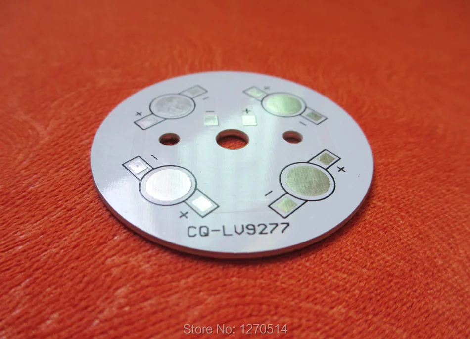 4 Вт LED PCB 45 мм для шт. светодиодов алюминиевых пластин печатных плат высокая