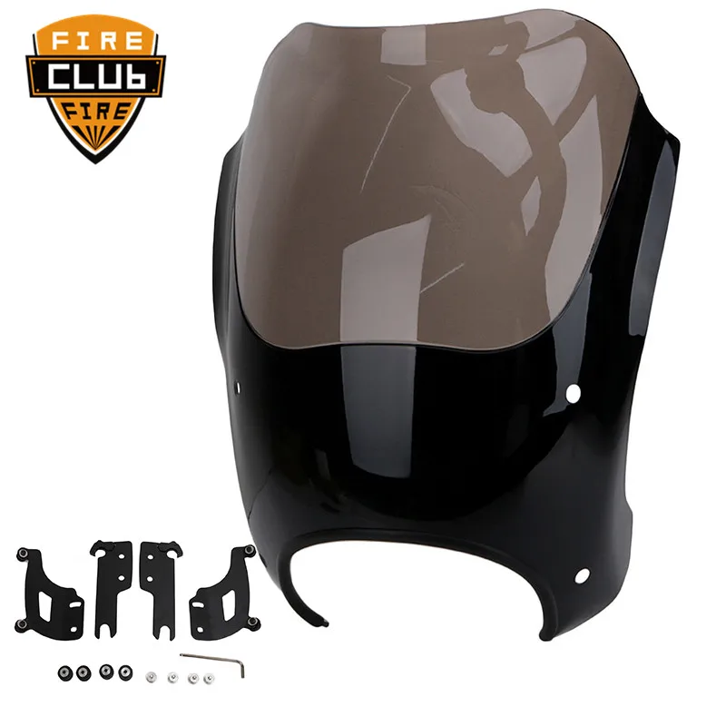Для Harley Touring Road King пользовательские классические FLHRC дым лобовое стекло фары обтекатель оттенки пуля с триггерным замком комплект крепления