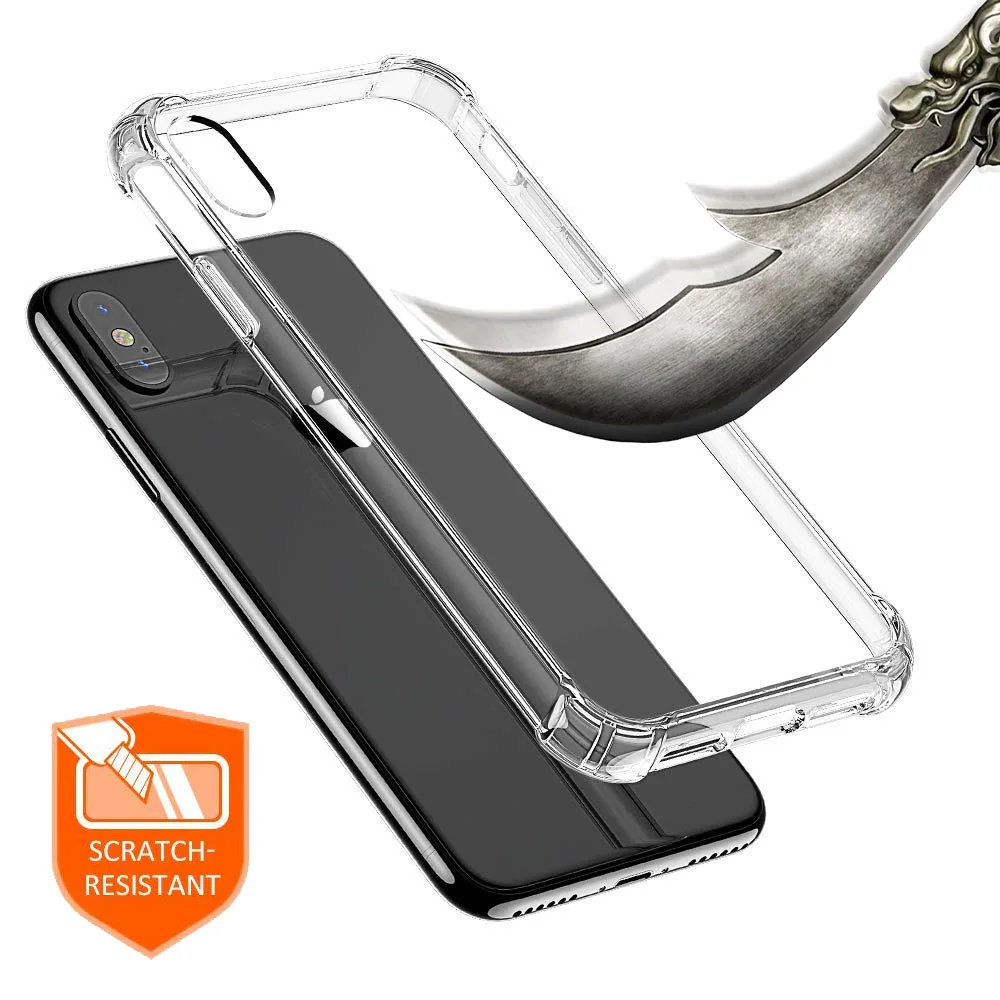 Ультра тонкий прозрачный ТПУ Мягкий силиконовый чехол для iPhone X S защиты резины XS