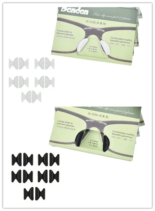 5 пар/упак. силиконовые противоскользящие носоупоры для глазного стекла