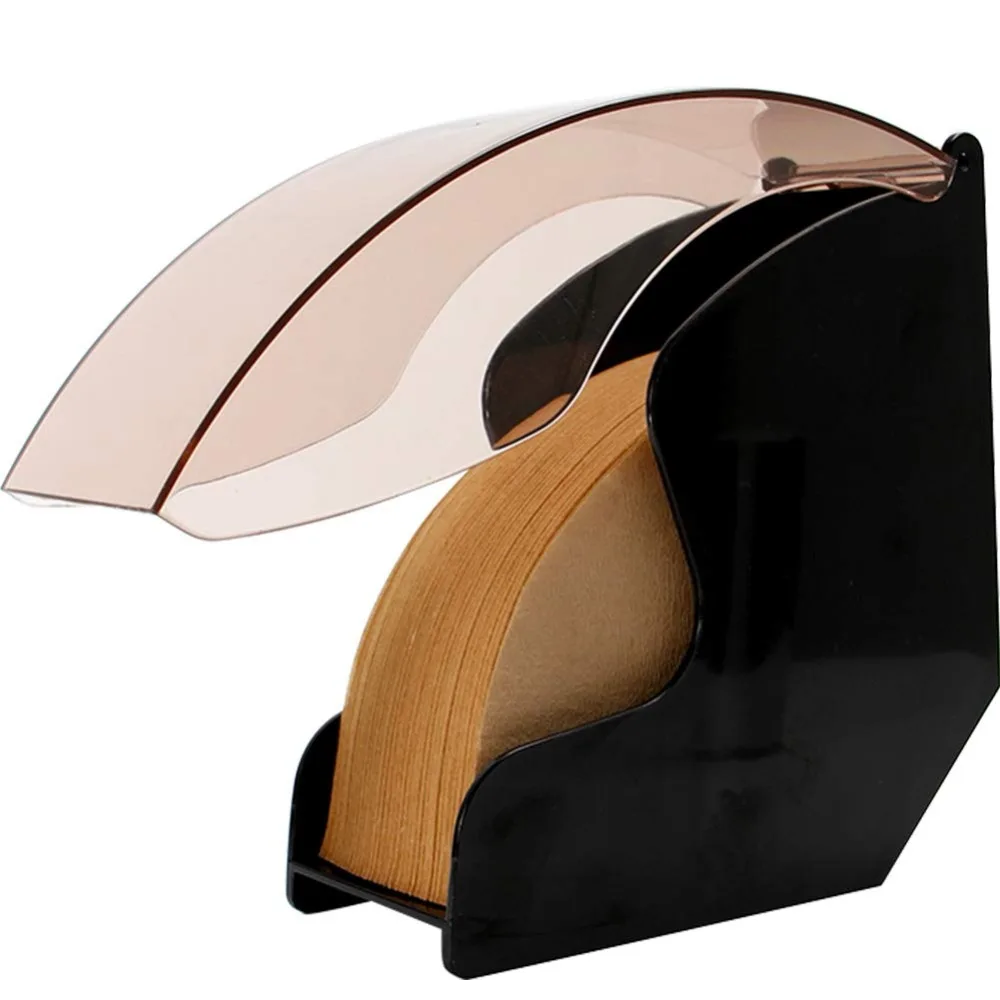 

V60 Filter Paper Holder Cone Shape Filter Paper Box Coffee Filters Holder Rack Shelf Storage with Acrylic Dust-proof Cover