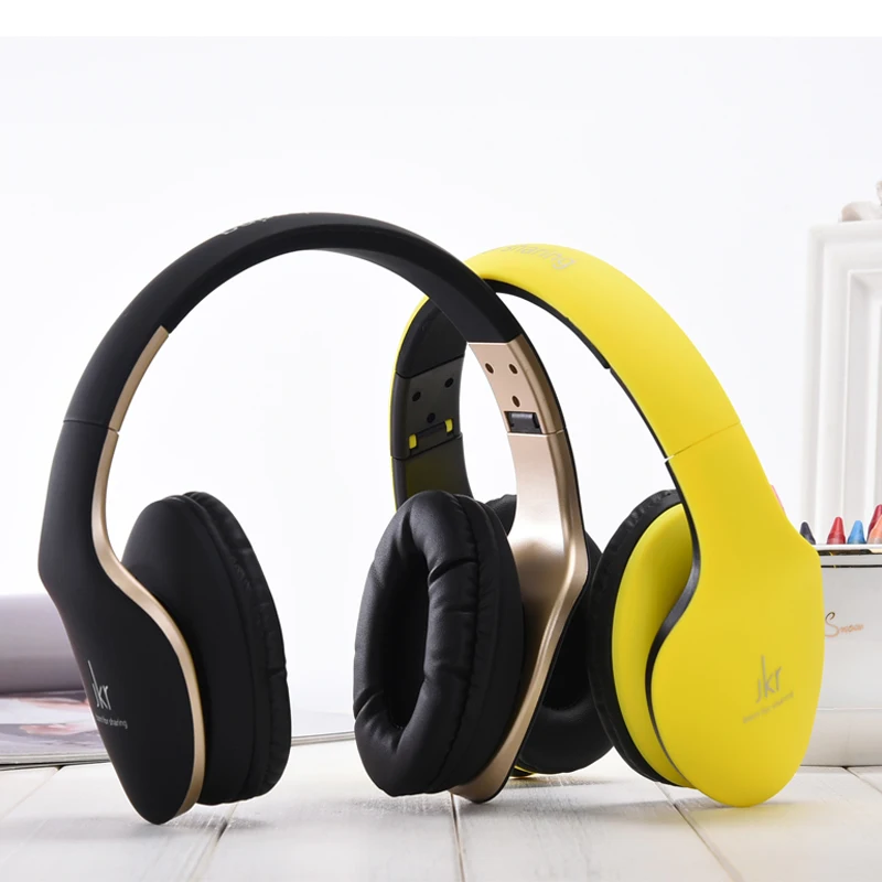 JKR-102b Беспроводная bluetooth гарнитура стерео складная над ухом с микрофоном auriculares