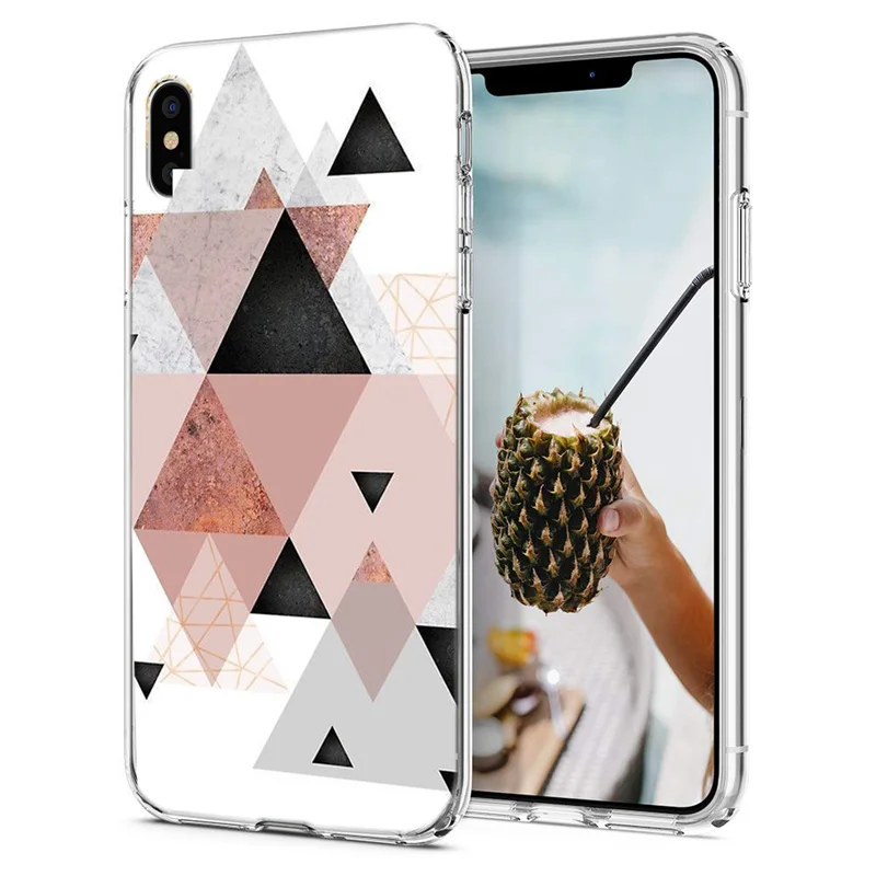 Чехол для iPhone X XS XR Мягкий Силиконовый ТПУ с цветочным орнаментом в цветочек