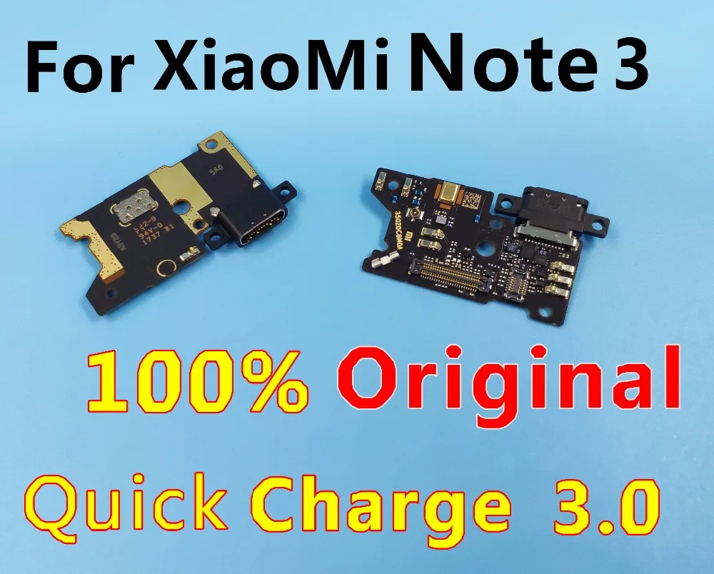 Плата зарядного устройства 100% OriginalFor Xiaomi Note 3 гибкий кабель для док станции