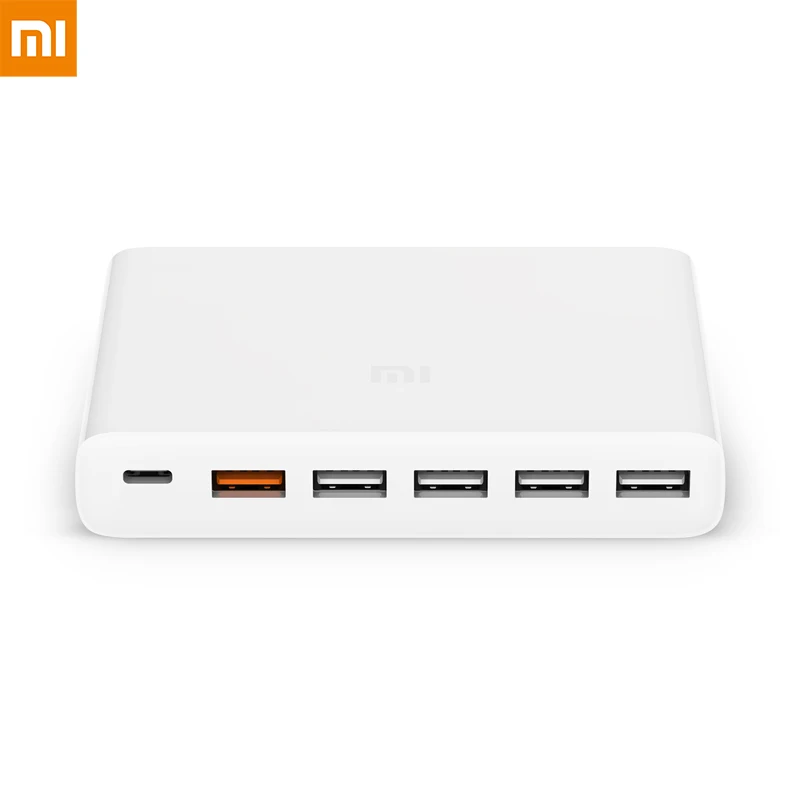 Xiaomi Mi, портативное зарядное устройство USB 2, 4, 6 портов, быстрая зарядка QC 3,0, Макс., 60 Вт, 35 Вт, type-C, выходное USB-C для телефона, смартфона, планшета