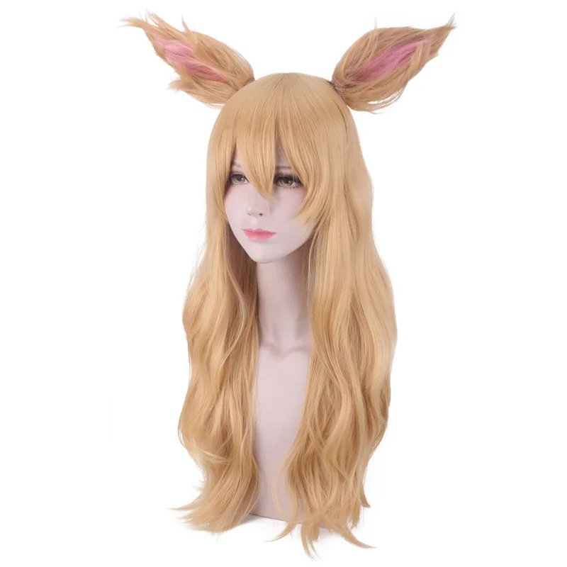 2019 Горячие игры LOL характер KDA K/DA Ahri косплэй Искусственные парики 70 см с ушками кДа