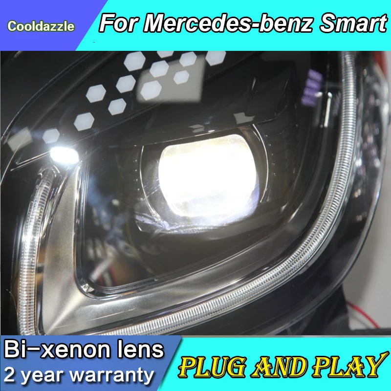 For Mercedes Benz Smart LED Head Light 2015 2016 2017 Year Lamps Front Lights WIth Daytime Running | Автомобили и мотоциклы