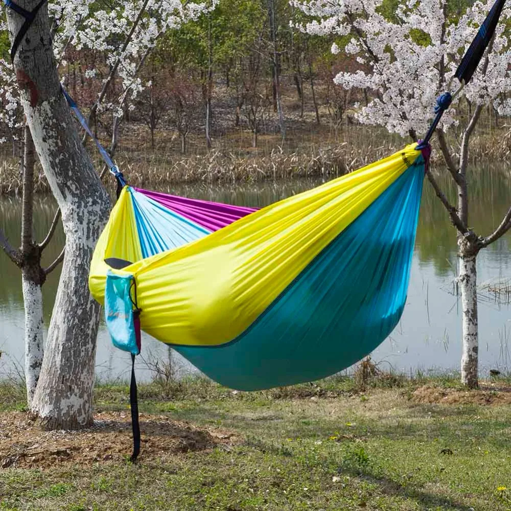 NEW ARRIVAL Outdoor Camping Hammock Portable Backpack Online Sale Indoor Furniture Colorful Hammocks Folding Beach Travel Campus | Мебель