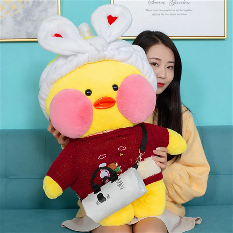 80 см супер большой Lalafanfan плюшевые милые мягкие игрушки кафе Мими утка плюшевые игрушки день Святого Валентина's подарки украшения игрушки для девочек - Цвет: 18