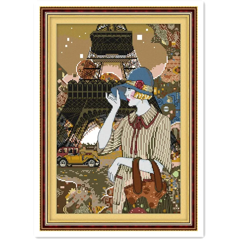 Christmas Old Man And The Hors Chinese Counted Cross Stitch Patterns Kit 11CT Printed On Canvas Painting cross stitch patterns | Дом и сад