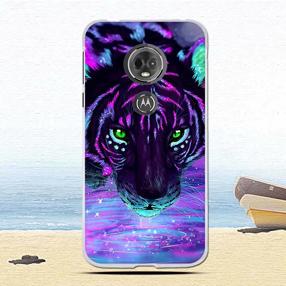 Модный мягкий чехол из ТПУ с рисунком кота для Motorola Moto E5 E (5-го поколения) чехлы