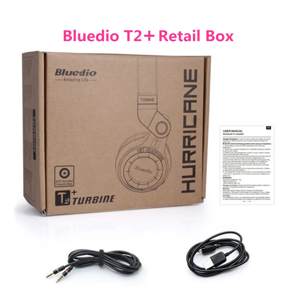 Оригиналные Bluedio T2 + складные наушники Bluetooth игровая гарнитура стерео Поддержка FM