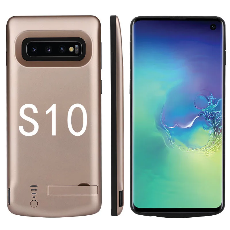Gold( S10 ) 6000 мАч чехол питания для samsung Galaxy S10 Plus S10e ударопрочный аккумулятор зарядное устройство чехол с источником питания резервного копирования usb зарядка power bank - Цвет: Gold( S10 )