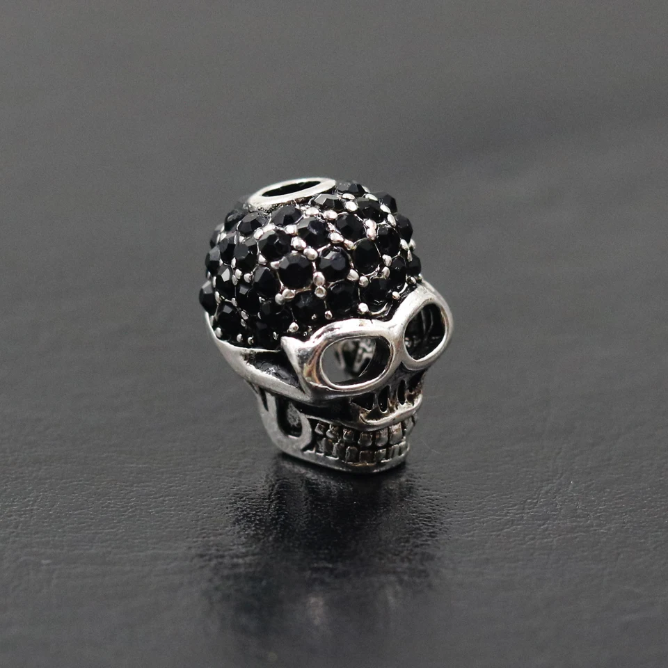 Серебряная бусина с черепом аксессуары для ювелирных изделий своими руками