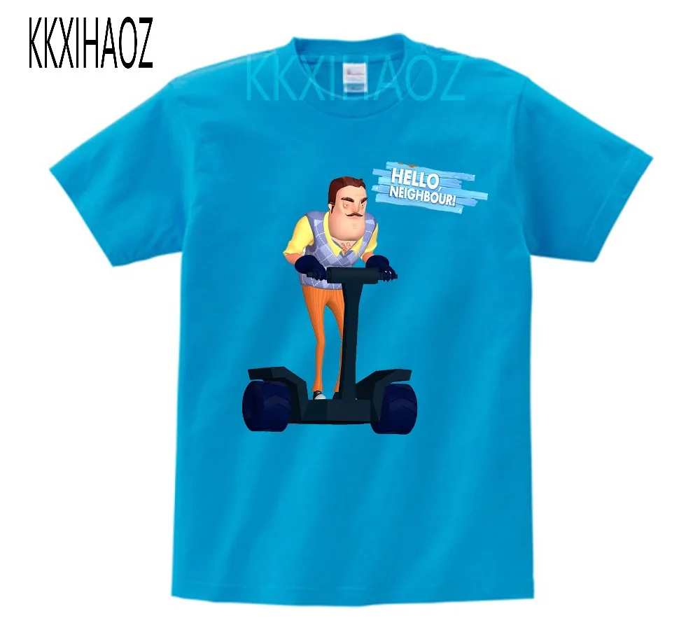 Топы для мальчиков с принтом Hello neighbor коллекция 2021 года детские футболки Детская