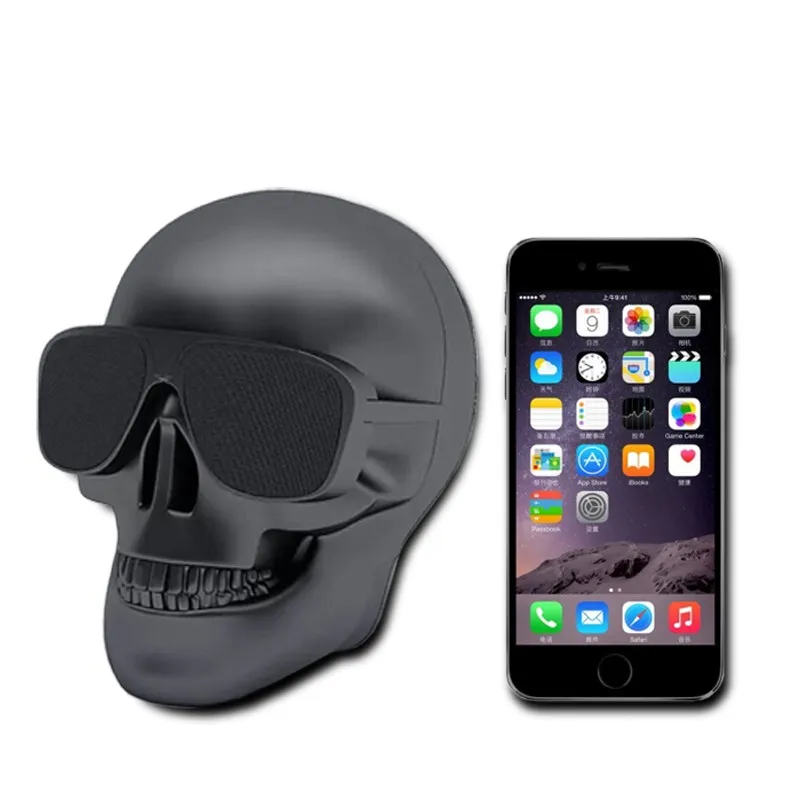 TEAL Skull Bluetooth динамик Хэллоуин беспроводной Hallows череп голова портативный динамик 8 Вт аудио перезаряжаемая батарея музыкальный плеер