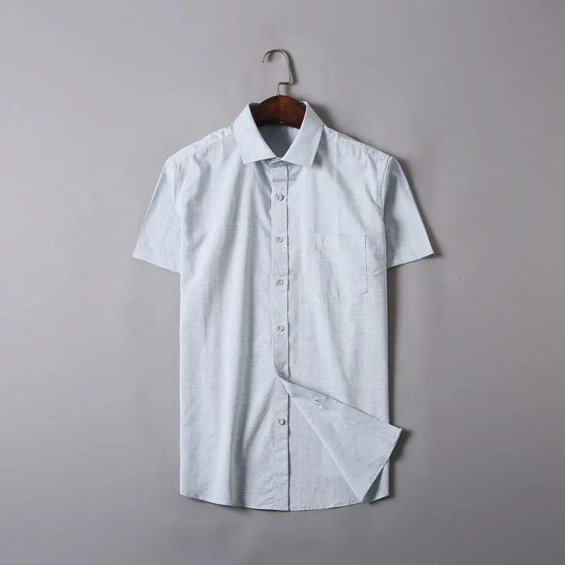 New big Plus Size 7x 6xl 5xl High Quality Brand Clothing Short Sleeve Shirt Men 100% Cotton Casual Social | Мужская одежда