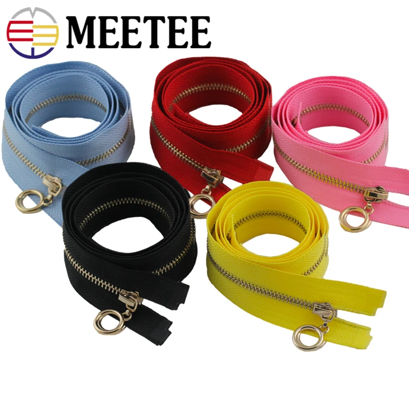 2шт Meetee 3 #70 см Open end Металлический язычок в виде кольца DIY одежда пальто пуховик