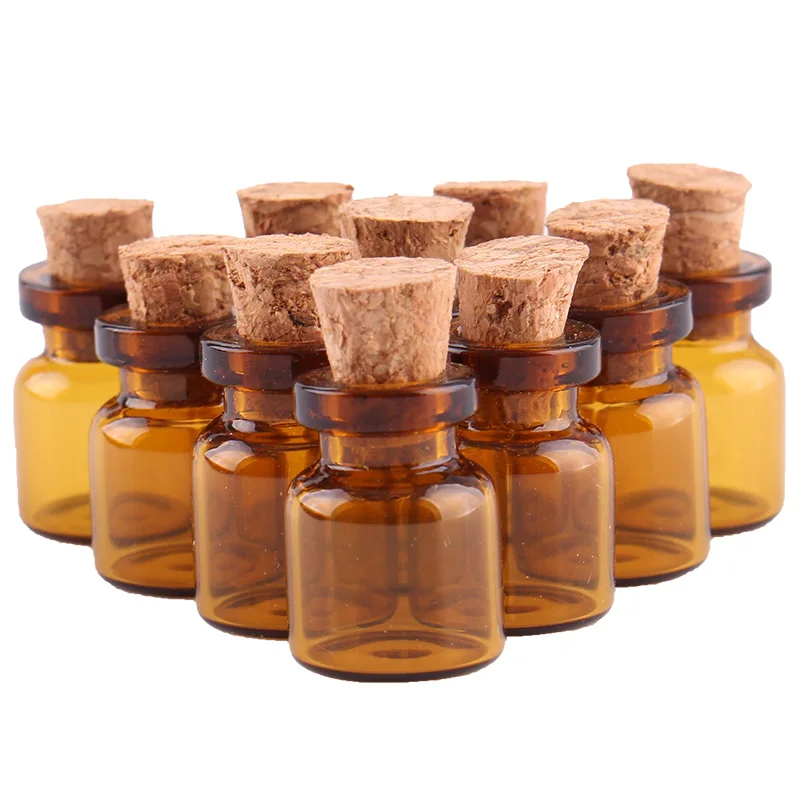 50 шт. мини бутылки из янтарного стекла 0 5 мл|bottle with stopper|glass jar bottlejar bottle |