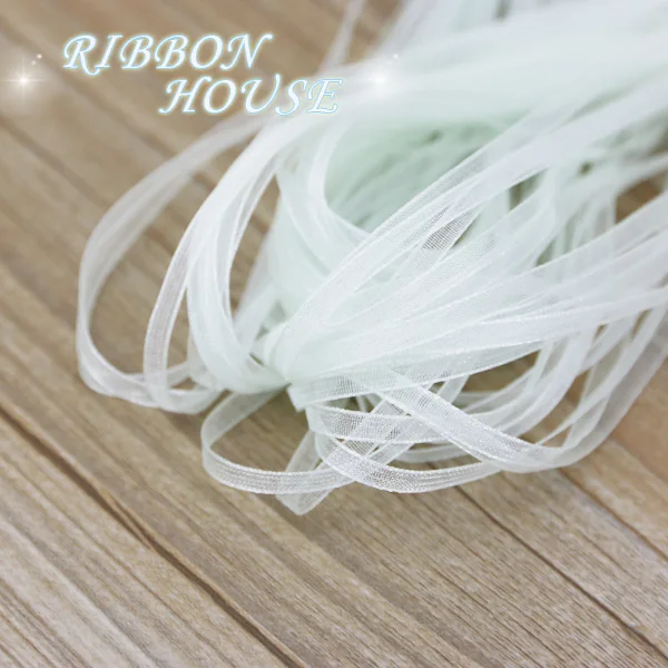 Светло-голубой 20 м/лот) 1/8 ''(3 мм) органза ленты оптом подарок Свадьба Рождество Подарочная обертка ленты - Цвет: Светло-голубой