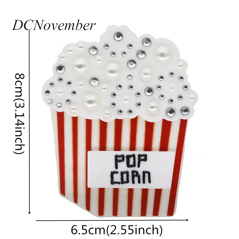 Pop броши в виде кукурузы шпильки из акрила с свадебные туфли отделкой жемчугом и