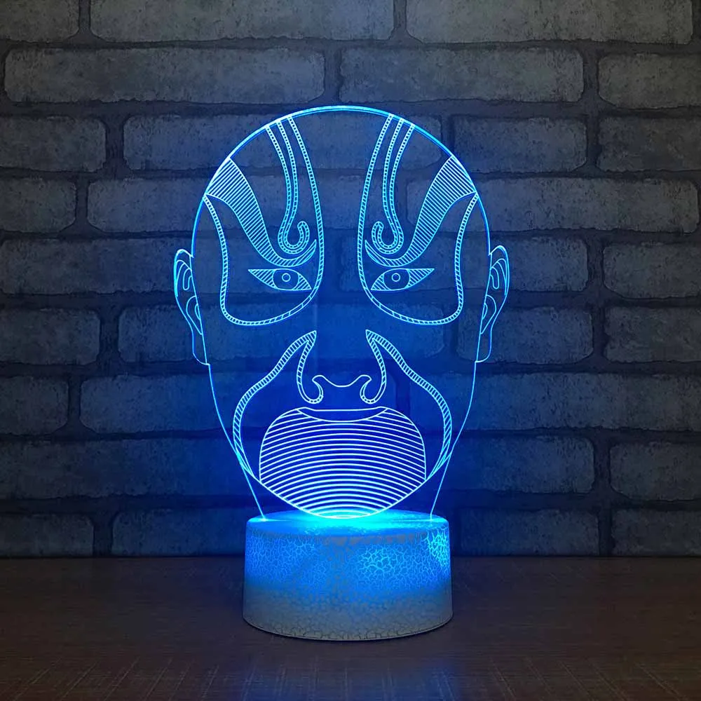 Светодиодный 7 видов цветов меняющий ночник детский сенсорный Usb 3D визуальная