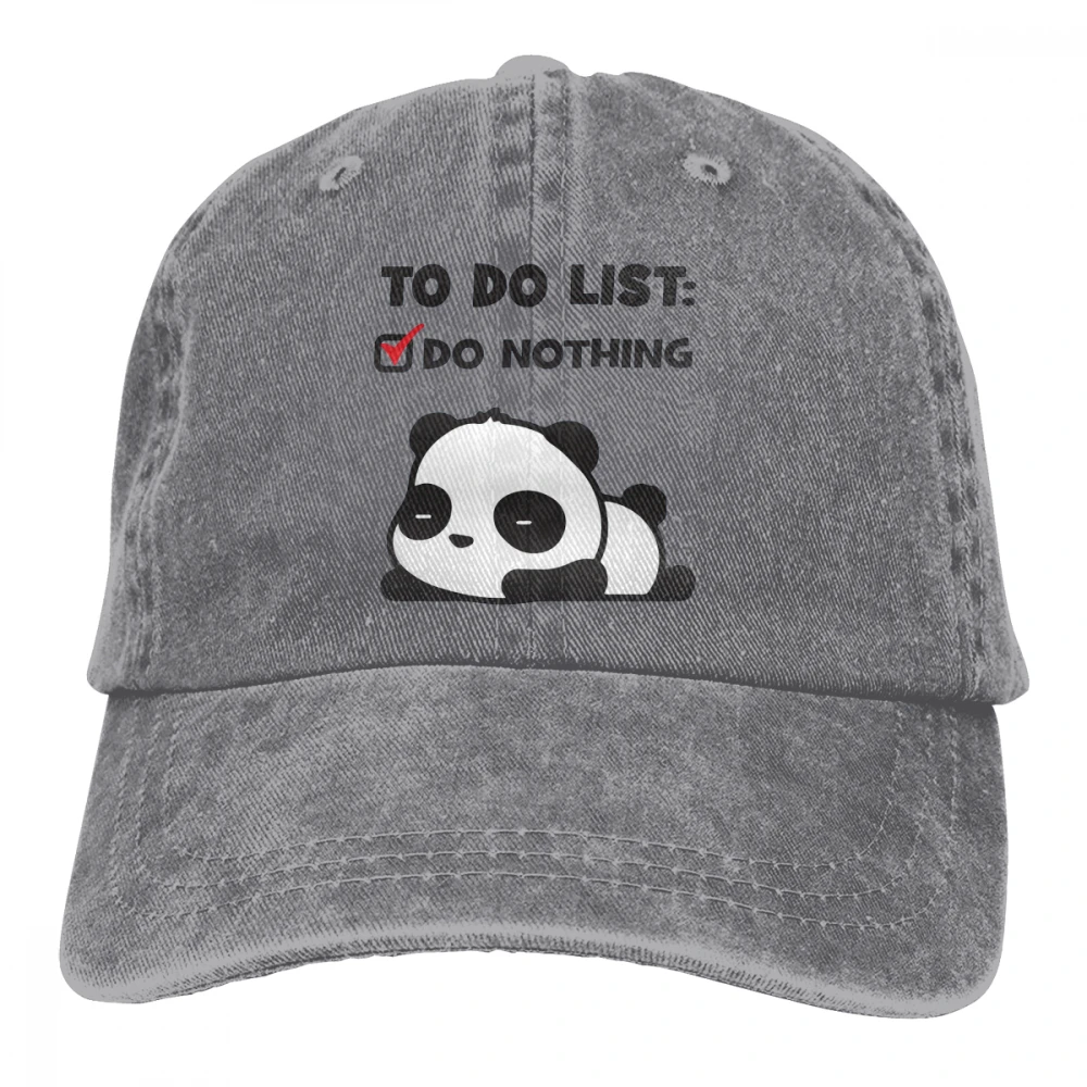Панда ничего не Casquette Красный унисекс Мужские Женские джинсовые бейсболка с