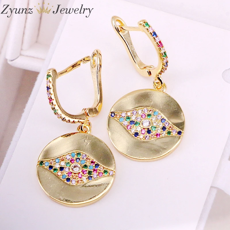 5 пар изящные серьги-капельки в круглой форме с золотыми